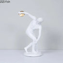 GobekUsa Discus Thrower Resin Sculpture Athlete Desk Decoration Ornaments