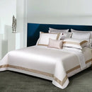 GobekUsa 1000TC Egyptian Cotton Luxury Bedding Set with Gold Embroidery - Solid Color