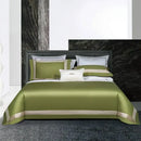GobekUsa 1000TC Egyptian Cotton Luxury Bedding Set with Gold Embroidery - Solid Color