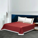 GobekUsa 1000TC Egyptian Cotton Luxury Bedding Set with Gold Embroidery - Solid Color