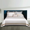 GobekUsa 1000TC Egyptian Cotton Luxury Bedding Set with Gold Embroidery - Solid Color