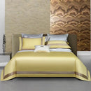 GobekUsa 1000TC Egyptian Cotton Luxury Bedding Set with Gold Embroidery - Solid Color
