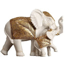 GobekUsa Elephant Sculpture Figurine for Shelf, Desk, Home Decor - Resin Statue Housewarming Gift