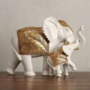 GobekUsa Elephant Sculpture Figurine for Shelf, Desk, Home Decor - Resin Statue Housewarming Gift