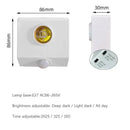White and gold infrared motion sensor lamp holder bedroom light by Decorbites