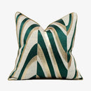 White and gold jacquard luxury cushion cover for living room by Decorbites
