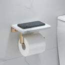 GobekUsa Gold Marble Toilet Paper Holder Tissue Box Stand Wall Mount Bathroom Rack