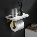 GobekUsa Gold Marble Toilet Paper Holder Tissue Box Stand Wall Mount Bathroom Rack