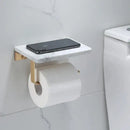 GobekUsa Gold Marble Toilet Paper Holder Tissue Box Stand Wall Mount Bathroom Rack