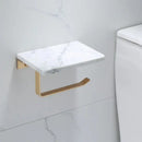 GobekUsa Gold Marble Toilet Paper Holder Tissue Box Stand Wall Mount Bathroom Rack