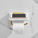 GobekUsa Gold Marble Toilet Paper Holder Tissue Box Stand Wall Mount Bathroom Rack