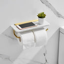 GobekUsa Gold Marble Toilet Paper Holder Tissue Box Stand Wall Mount Bathroom Rack