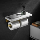 GobekUsa Gold Marble Toilet Paper Holder Tissue Box Stand Wall Mount Bathroom Rack