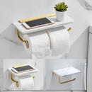 GobekUsa Gold Marble Toilet Paper Holder Tissue Box Stand Wall Mount Bathroom Rack
