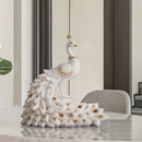 GobekUsa Golden Phoenix Peacock Sculpture Home Decor Ornament Figurine