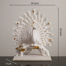 GobekUsa Golden Phoenix Peacock Sculpture Home Decor Ornament Figurine