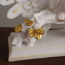 GobekUsa Golden Phoenix Peacock Sculpture Home Decor Ornament Figurine