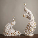 GobekUsa Golden Phoenix Peacock Sculpture Home Decor Ornament Figurine