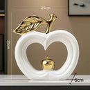 GobekUsa Gold Pear Ceramic Sculpture Desk Ornament Aesthetics Decor