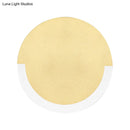 GobekUsa White and Gold Round Acrylic LED Wall Sconce for Bedroom - Warm/White Light