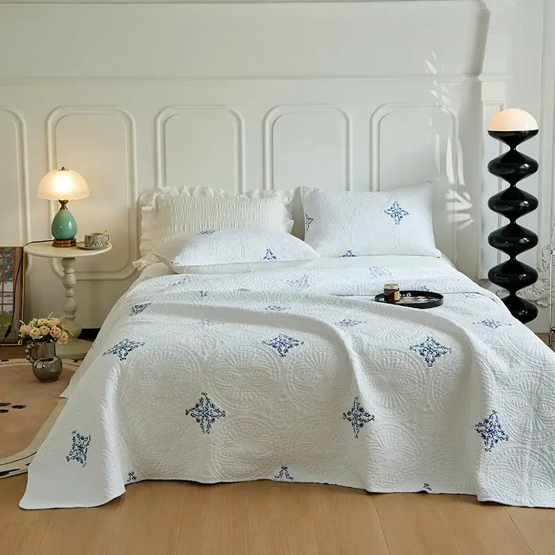 GobekUsa Cotton Quilted Embroidered Bedspread Set, photo 2 of 22
