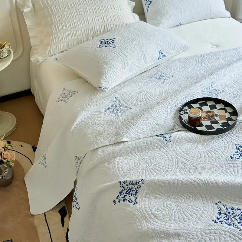 GobekUsa Cotton Quilted Embroidered Bedspread Set, photo 3 of 22