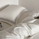 GobekUsa 1200TC Embroidered Egyptian Cotton Bedding Set - 4pcs King Queen Solid Sheets
