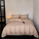GobekUsa 1200TC Embroidered Egyptian Cotton Bedding Set - 4pcs King Queen Solid Sheets