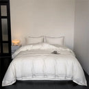 GobekUsa 1200TC Embroidered Egyptian Cotton Bedding Set - 4pcs King Queen Solid Sheets