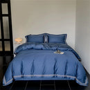 GobekUsa 1200TC Embroidered Egyptian Cotton Bedding Set - 4pcs King Queen Solid Sheets