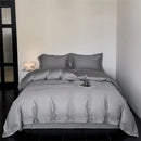 GobekUsa 1200TC Embroidered Egyptian Cotton Bedding Set - 4pcs King Queen Solid Sheets