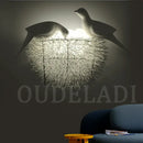 GobekUsa Bird's Nest LED Wall Lamp with 3D Birds Art - Decorative Novelty Wall Light