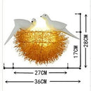 GobekUsa Bird's Nest LED Wall Lamp with 3D Birds Art - Decorative Novelty Wall Light