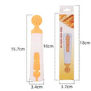White and orange dough roller cutter kitchen decorative pastry tool by Decorbites