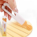 White and orange dough roller cutter kitchen decorative pastry tool by Decorbites