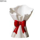 GobekUsa Bowknot Ceramic Vase for Charming Flower Arrangements