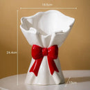 GobekUsa Bowknot Ceramic Vase for Charming Flower Arrangements