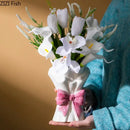 GobekUsa Bowknot Ceramic Vase for Charming Flower Arrangements