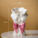 GobekUsa Bowknot Ceramic Vase for Charming Flower Arrangements