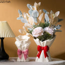 GobekUsa Bowknot Ceramic Vase for Charming Flower Arrangements