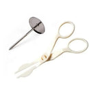 White and pink cream flower scissors set kitchen cake decorating tool by Decorbites