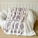 GobekUsa Geometric Jacquard Taff Velvet Blanket Lamb Wool Warm Nap Bed Sheets