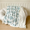 GobekUsa Geometric Jacquard Taff Velvet Blanket Lamb Wool Warm Nap Bed Sheets