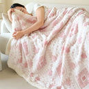GobekUsa Geometric Jacquard Taff Velvet Blanket Lamb Wool Warm Nap Bed Sheets