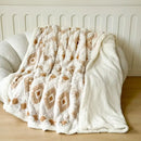 GobekUsa Geometric Jacquard Taff Velvet Blanket Lamb Wool Warm Nap Bed Sheets