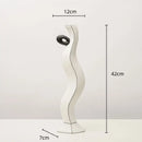 GobekUsa Geometric Black Lines Resin Vase - Handcrafted Floral Home Decor