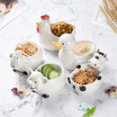 GobekUsa Duck Ceramic Dessert Bowl Snack Sushi Storage Breakfast Bowl