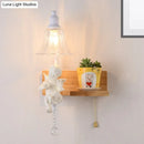 GobekUsa Loft Style Clear Glass Bell Shade Wall Sconce - Bedside Wall Mounted Light with Angle Design