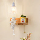 GobekUsa Loft Style Clear Glass Bell Shade Wall Sconce - Bedside Wall Mounted Light with Angle Design