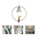 GobekUsa Iron Ring Pendant Lights Children Bedroom Hanging Lamps LED Bird Fixtures